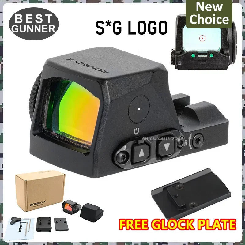 ROMEO-X Red Dot Sight RMR Footprint Hunting Pistol Handgun Rear Sight w/Glock Mount Plate&Picatinny Mount Shake Awake [CNC] red dot sight
