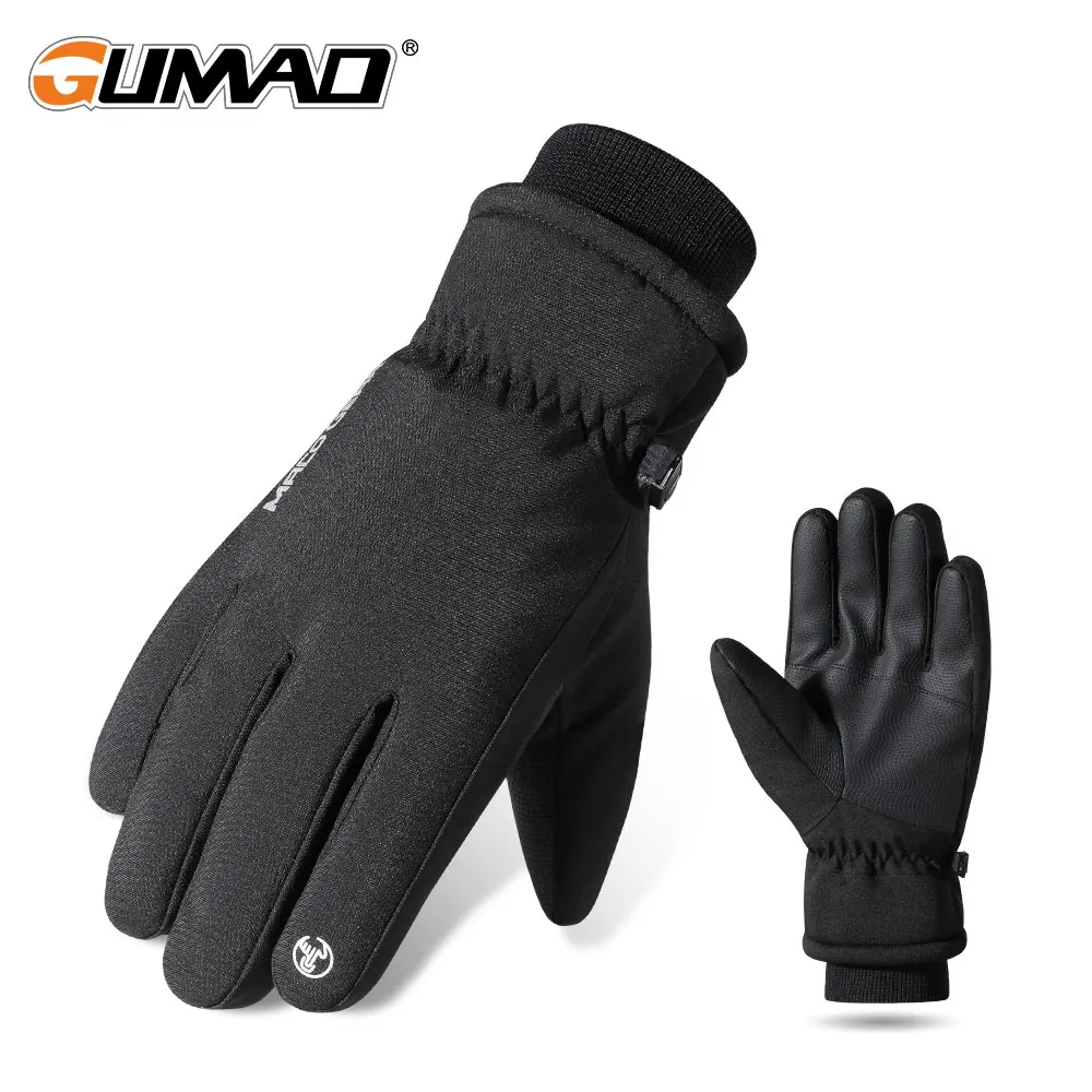 Winter Warm Cycling Gloves Touch Screen Non-Slip Waterproof Snowmobile MTB Bike Sports Full Finger Gloves Cycling Equipment