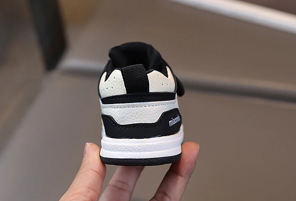 PU Leather Sport Shoes For Children Ergonomics Baby Boy's Sneakers Soft-soled Waterproof Kid's Toddler Shoes Girl's Sneakers