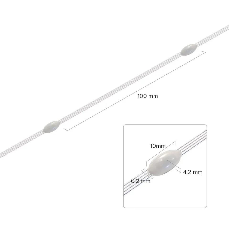 DC36V/DC48V 1008ct SK6812/WS2811 LED Pebble Seed Pixel String Light RGB Addressable Full Color IP67 Clear Wire