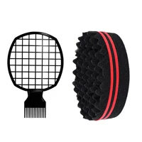 2pcs Afro Twist hair comb sponge for men and women's curly hair sponge brush for hairdressers and personal curly hair styling 6