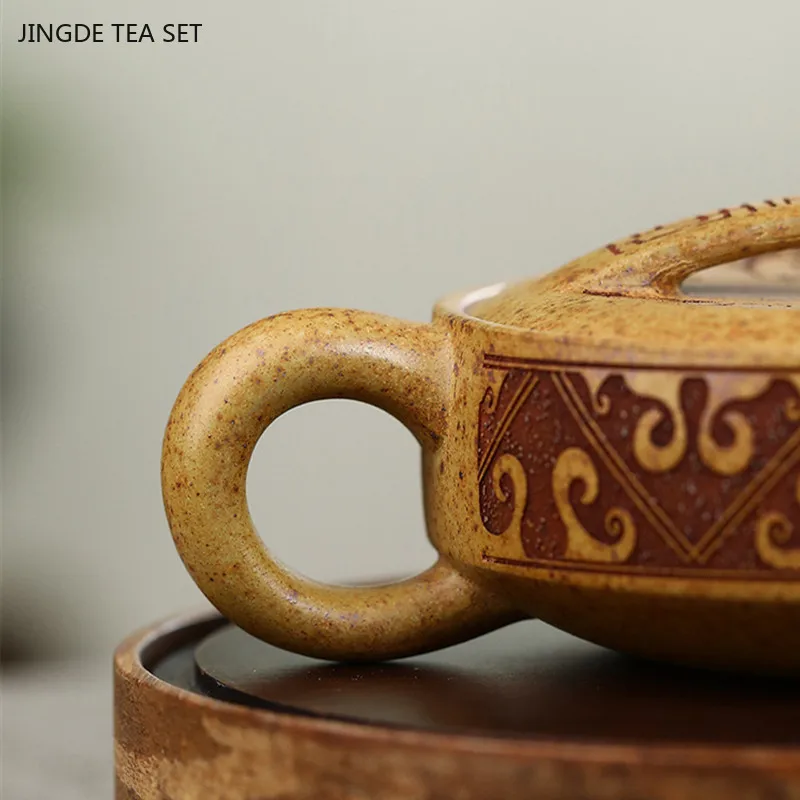 180ml Yixing Purple Clay Teapot Section Mud Filter Beauty Kettle Hand-painted Zisha Tea Infuser Custom Household Tea Set