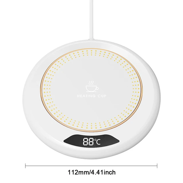 Coffee Mug Warmer Auto Shut Off Electric Coffee Warmer USB Plug Heating Plate Thermostat Coaster for Travel Office Desk Home Use 6