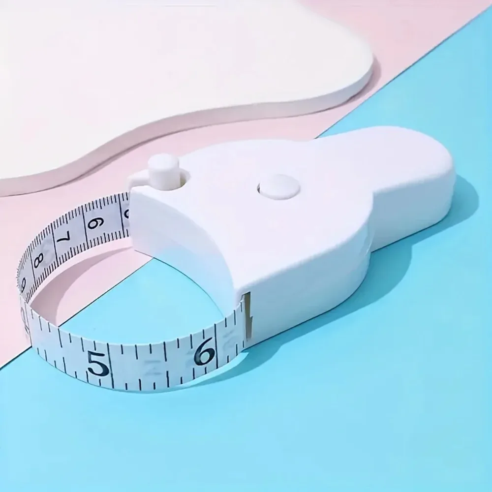자동 텔레스코픽 줄자 신체 측정 테이프 재봉자용 자 도구 센티미터 테이프 신체 측정용 흰색 도구