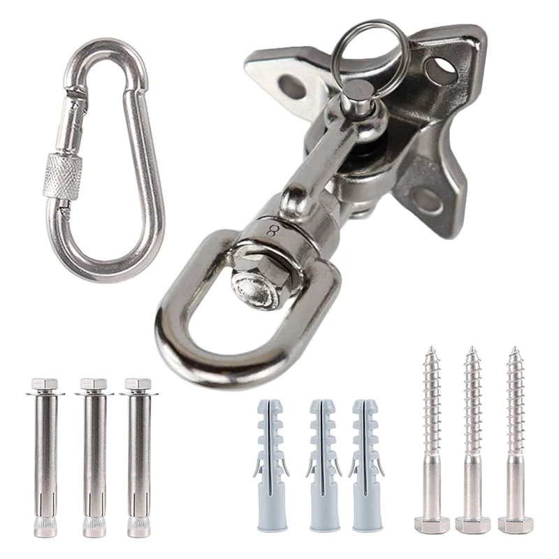 

Тройной угловой потолочный крючок, подвесное кресло, вращение на 360 °, потолочный крючок, поворотный кронштейн, макс. 400 кг, для гамака, дыропробивной мешок