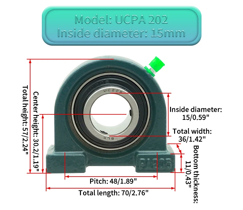 1PC 2PCS 4PCS Äußere Sphärische Lager Mit Sitz UCPA201 UCPA202 UCPA203 UCPA204 UCPA205 UCPA206 UCPA207 UCPA208 UCPA209 UCPA210 – Detail 4