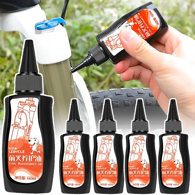 60ML Mountain Bike Front Fork Shock Absorber Oil Front Rear Shock Grease Road Bike for Fork Flywheel Chain Cycling Accessories grease lubricant bicycle lubricant