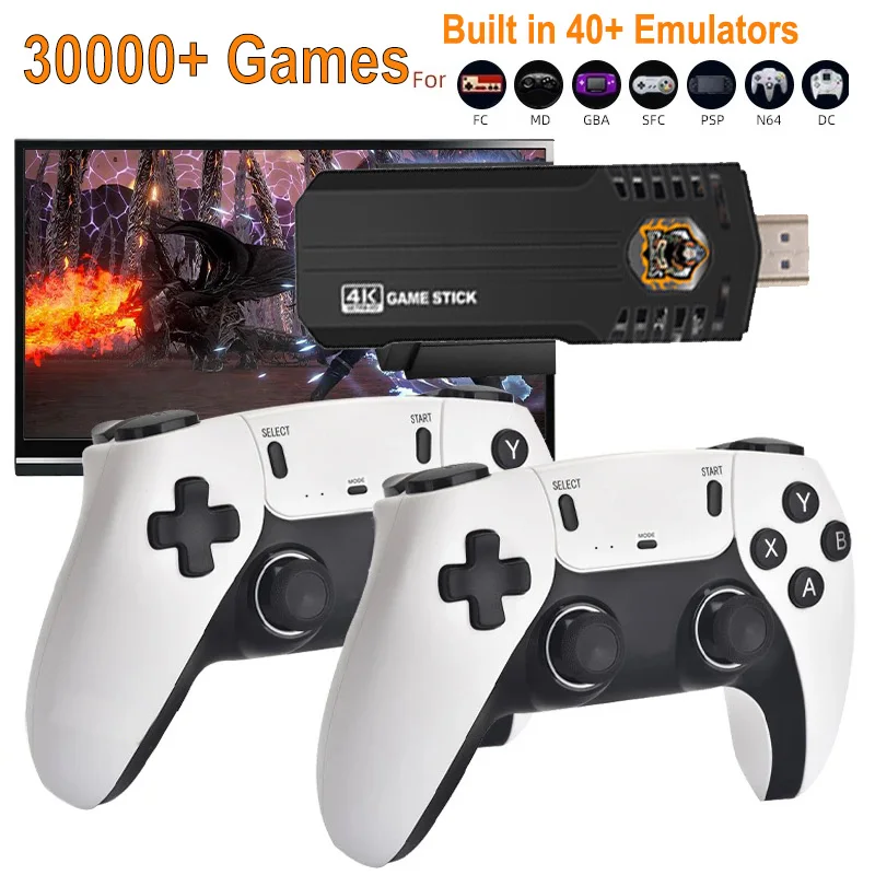 Video-Game-Console-2-4G-Double-Wireless-Controller-Game-Stick-4K-30000 ...