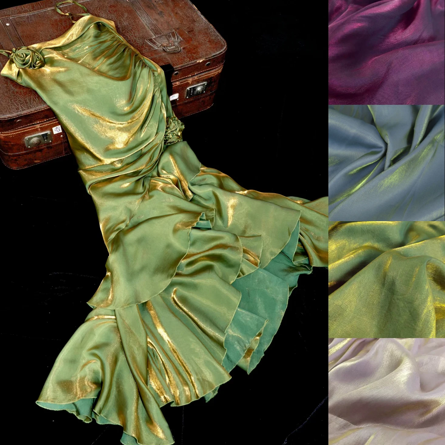thin silk dress material White- Soft Silky Shiny Stretch Charmeuse Satin Fabric By The Yard- Thin  Satin- %5 Spandex