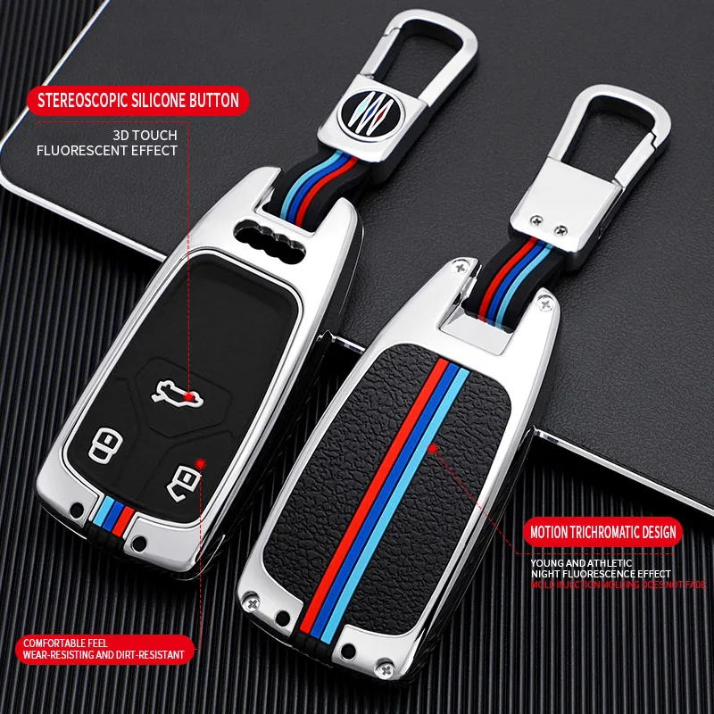 Custodia per chiave Auto in lega per Audi TT A3 A4L Q5L Q7 A5 A6L portachiavi Shell Bags Protector accessori Auto - Sbf016656b3004638b3b5a117b53e6198E