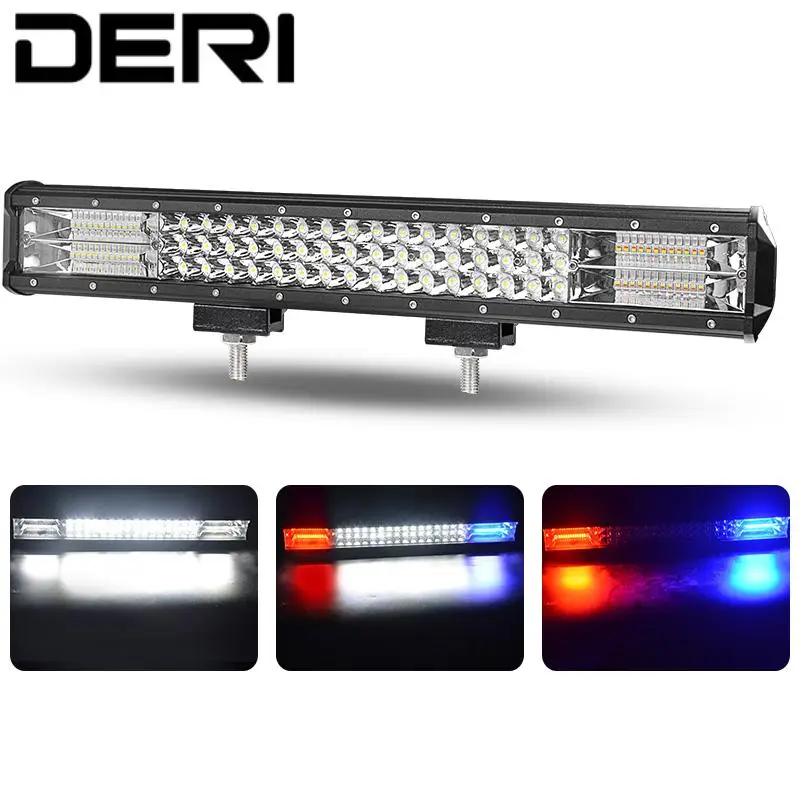 

20inch LED Light Bar Work Light Dual Color 288W Offroad LED Driving Light Fog Lamp For Pickup Truck SUV ATV UTV Boat 4x4