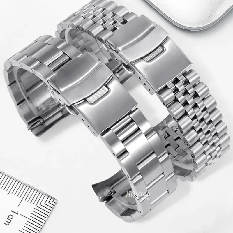 Premium Stainless Steel Watch Strap - Luxury Solid Band