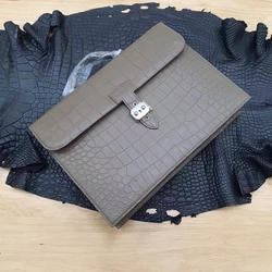 Latest fashion 2023 new genuine crocodile leather skin briefcase men laptop bag luxury aligator leather skin men business bag
