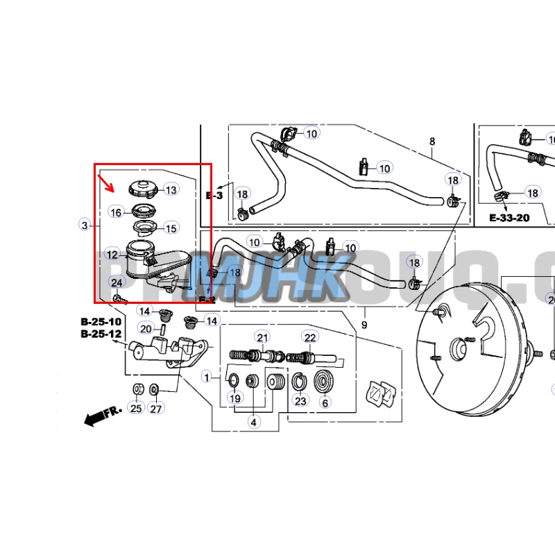 

46100-TL1-G01 Подходит для HONDA Accord VIII Acura главный тормозной цилиндр 46100TL1G01