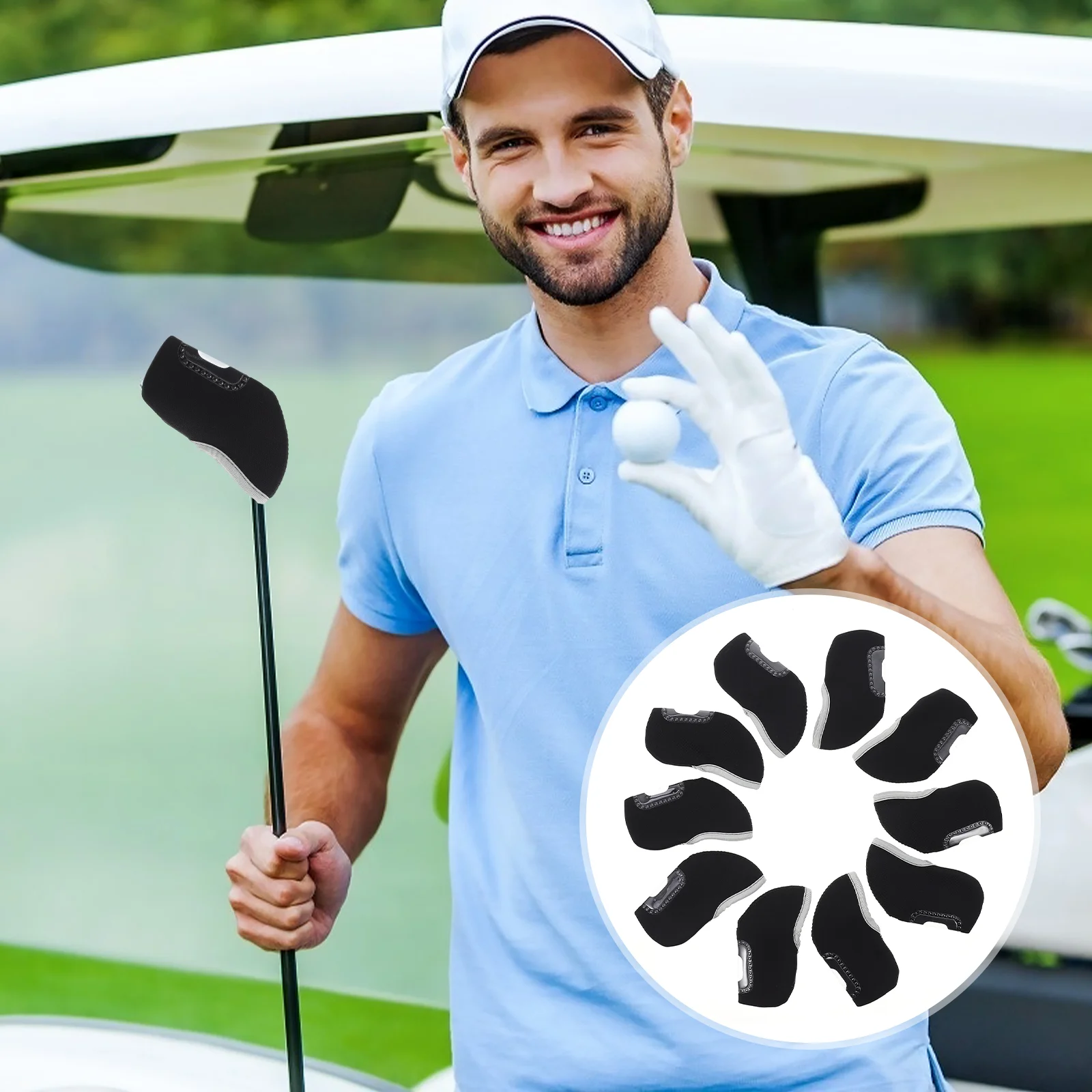 

10Pcs Club Driver Covers Professional Neoprene Sleeve See Through Window Cover for and Men