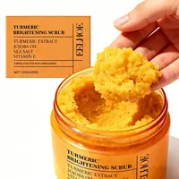 EELHOE Gommage au Curcuma Éclaircissant pour la Peau, Produits Nettoyants Corps Entier, Éliminateur de Peaux Mortes, Gommage Exfoliant Lissant au Sel Marin 1