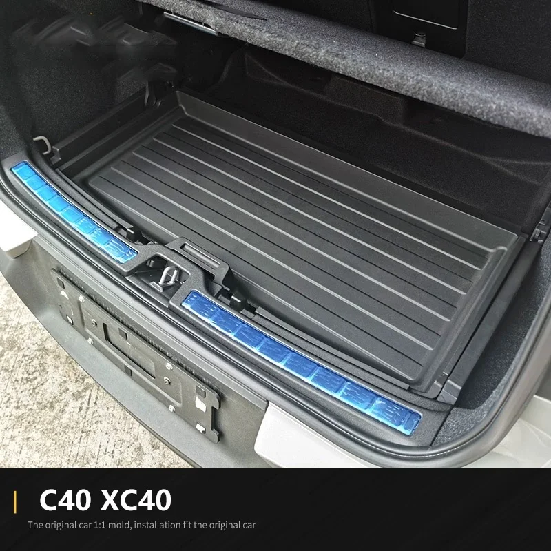 For Volvo C40 Trunk storage box XC40 spare tire storage box Rear  compartment Waterproof car accessory - AliExpress