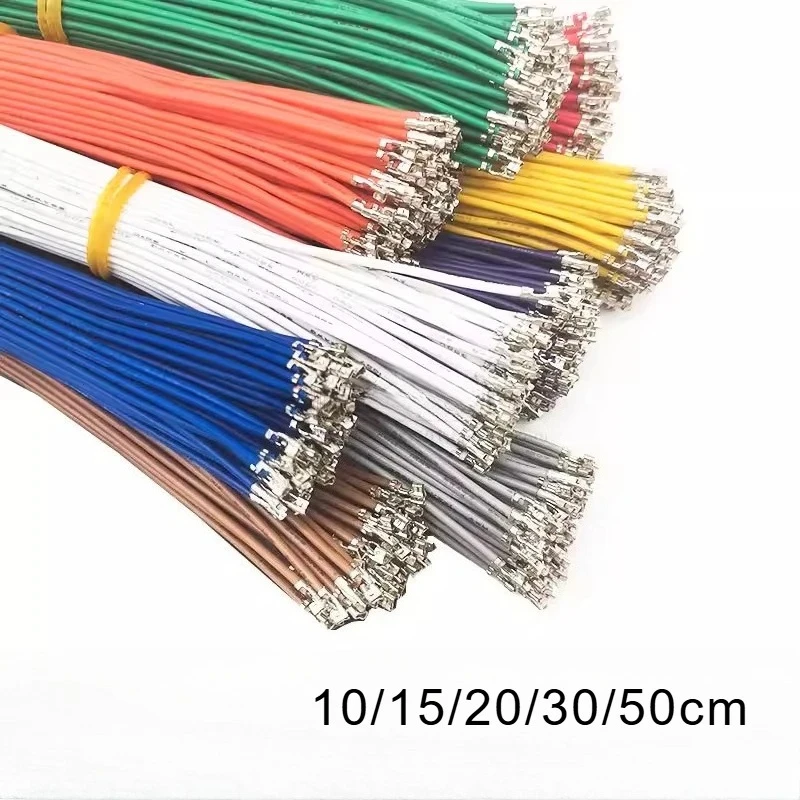 100pcs PH2.0mm 단일 이중 헤드 터미널 크림프 전자 10/15/20/30/50cm 1007 하우징 없는 PVC 와이어 22AWG 24AWG 26AWG