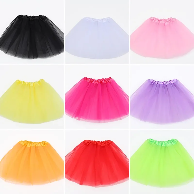 Ballet Skirts Tutu Skirt Girls Dance Costumes 3 Layer Tulle For Kids Princess 2-8Y