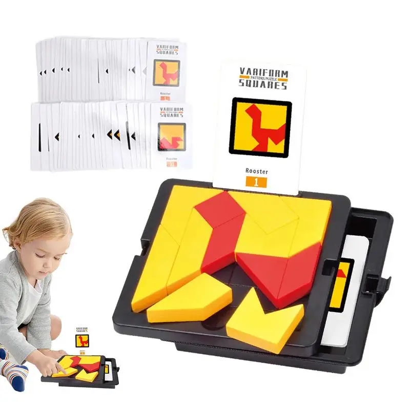 

Puzzle Blocks For Kids Toy Puzzle Building Blocks Card Slot Design Preschool Educational Toy For Travel Outdoors School And Home