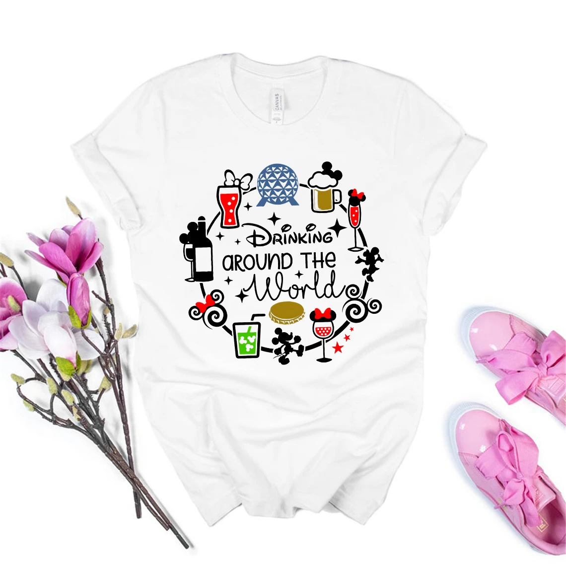 epcot drinking around the world t shirts