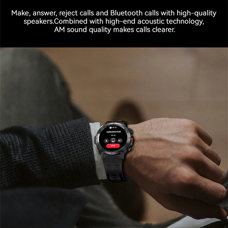 1.46" Flashlight Bluetooth Call Smart Watch Men Women GPS Sport Track Bluetooth Call IP68 Waterproof Smartwatch Man 2024 New
