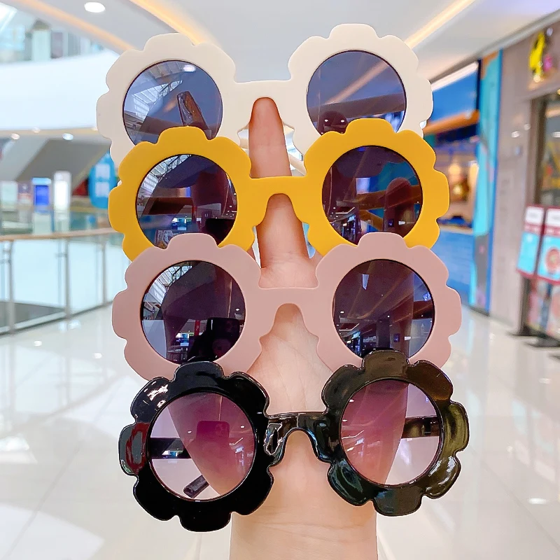 Children Sunglasses Kids Sunglasses Summer Acrylic Flower Outdoor Sun Protection UV400