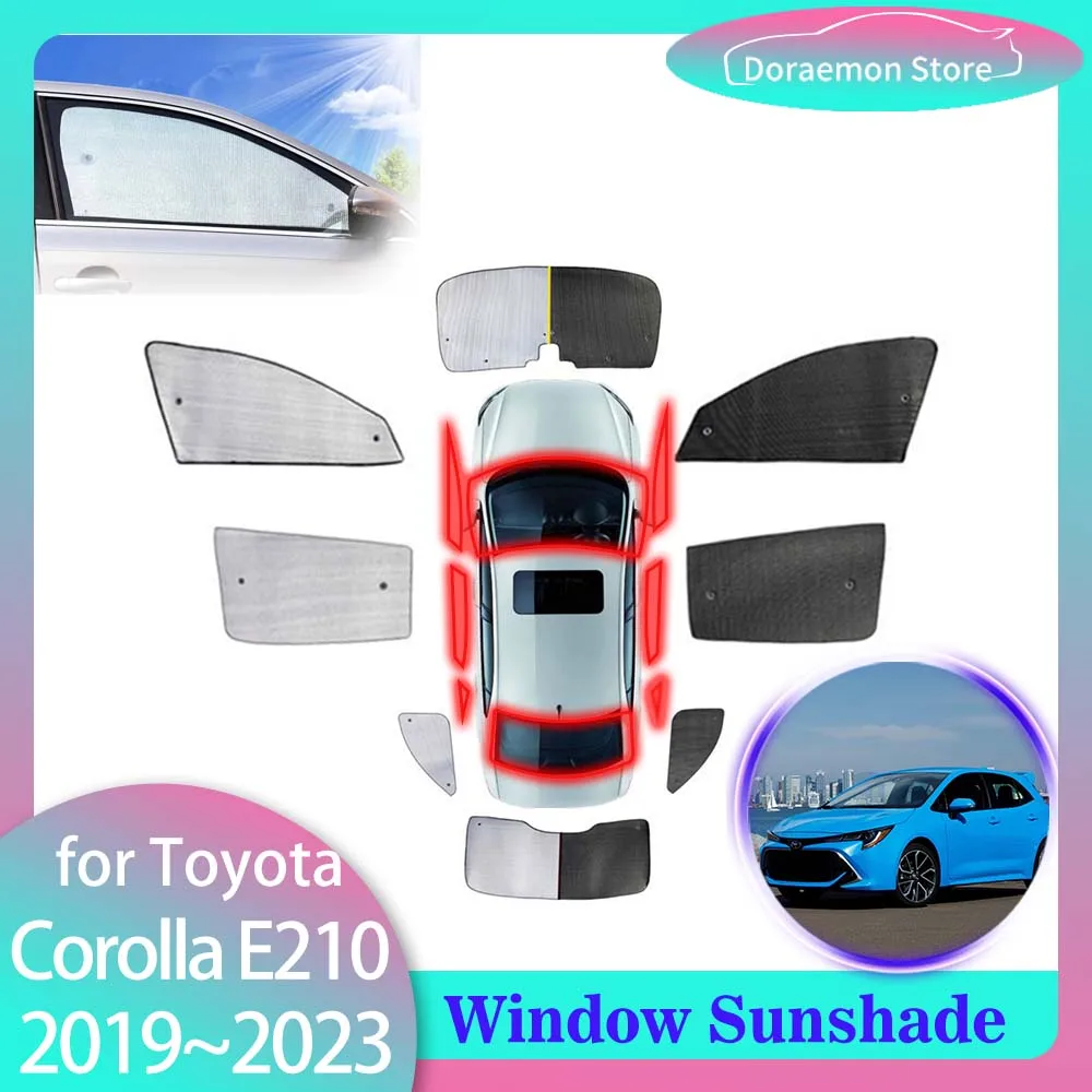 

Полное покрытие солнцезащитных теней для Toyota Corolla Auris E210 2019 2020 2022 2023 Передняя шторка на лобовое стекло задняя боковая шторка аксессуары