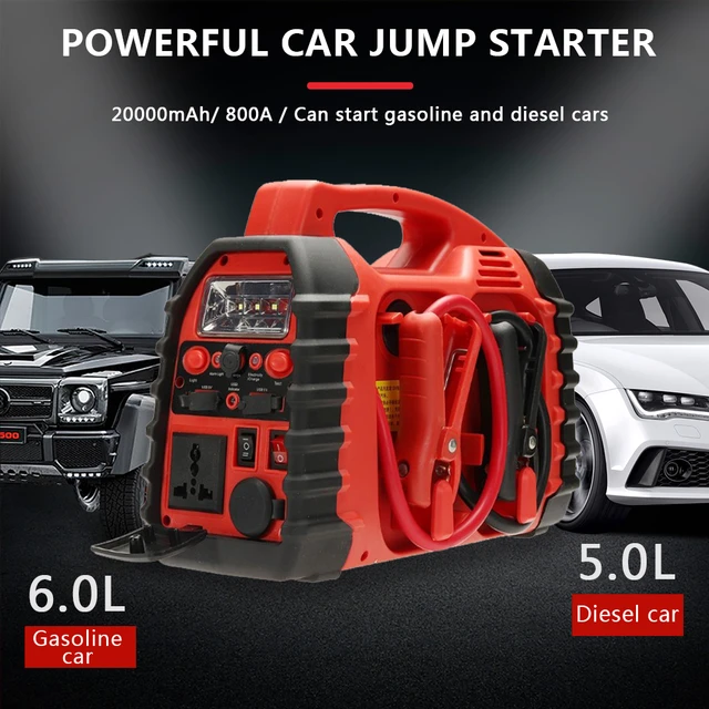 Jump Starter Air Compressor Power Bank Charger With LED, 45 OFF