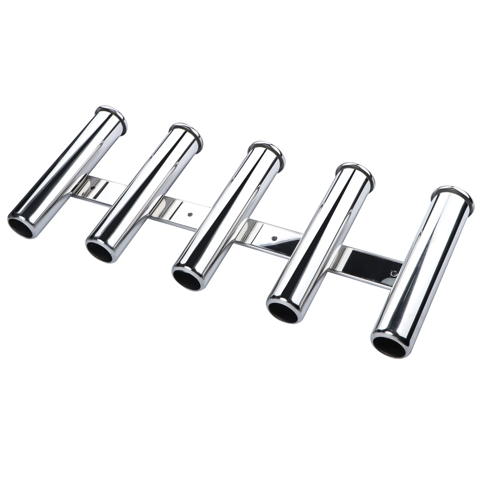 Fishing Rod Holder 5 Tubes Rod Pod Rack Stainless Steel Outboard Boat  Marine Yacht 19.5“