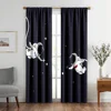 2PCS Astronaut Space Astronaut Window Curtains Cartoon Characters Cosmic Planet Adventure Rod Pocket Window Drapes. 1