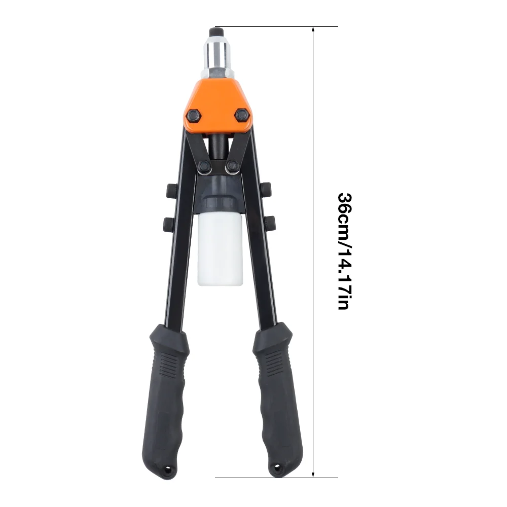 New 14" Manual Rivet Gun Kit Professional Pull Gun with 250pcs Rivets & 5 Nosepieces Labor-saving Cordless Home Rivet Nut Tool