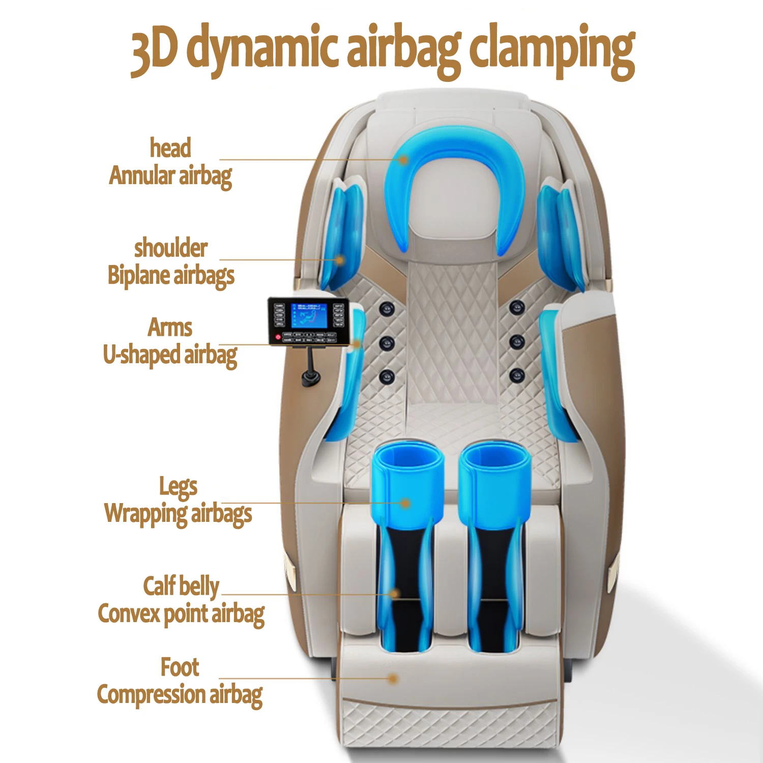 Luxury electric massage chair full body Automatic Home Full Body Airbags Heating Bluetooth Music 4d massage chair zero gravity 2