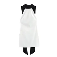 MUJER White Backless Short Dress Woman Halter Elegant Party Dresses for Women off Shoulder Mini Dress Women New in Dresses Woman - Image 2