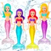 4 Pieces Mermaid Dive Toys Mermaid Bath Toys Colorful Mermaid Pool Toys Swimming Pool Games for Toddlers Boys Girls Teens Adults 1