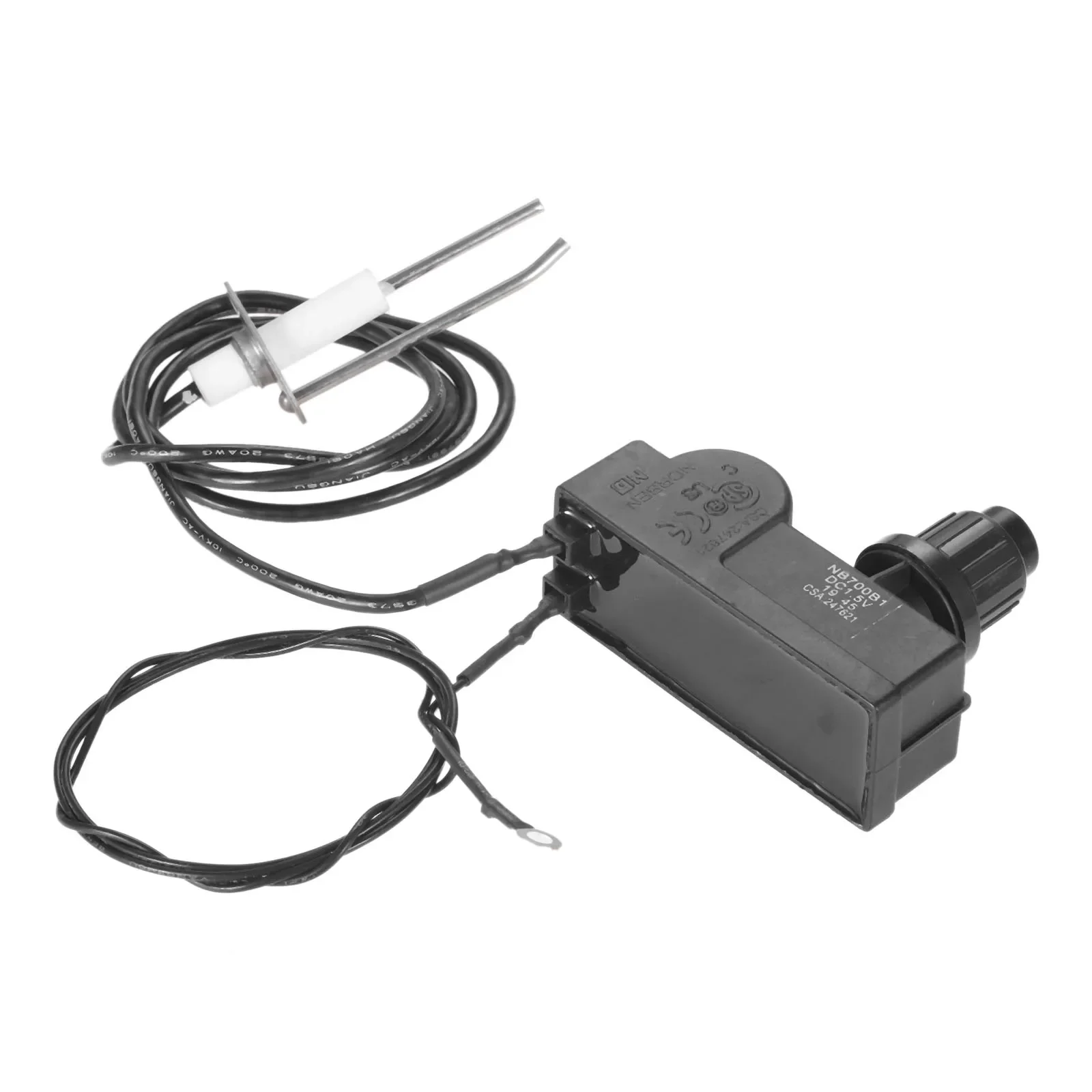 36 inch Push Button Ignition Assembly Kit 2 Outlet Ground Wire Grill Fire Pit Gas Burner System AAA Battery