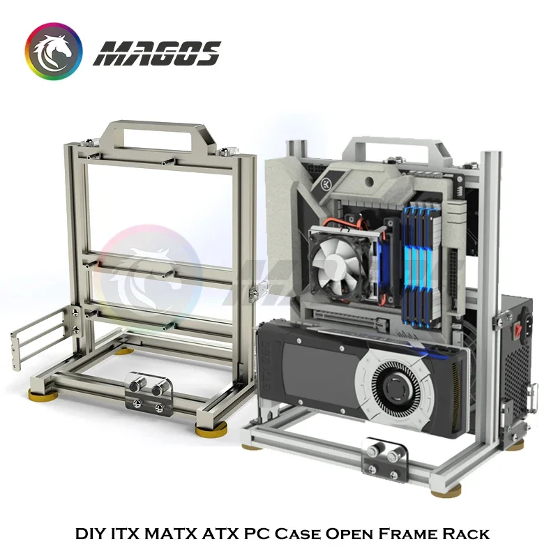 DIY Gamer Cabinet ITX MATX ATX Chassis,Computer Case Open Case Study,MOD Water Cooling Desktop Gaming PC Cabinet