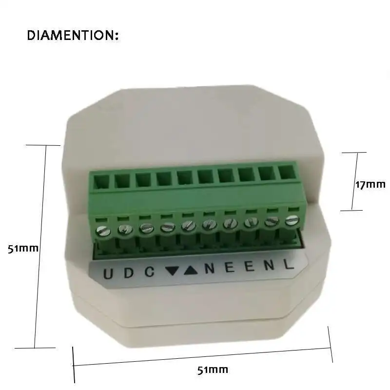 DC114B AC 230V 단일 채널 무선 수신기, 모든 Dooya 이미터 원격에 적합