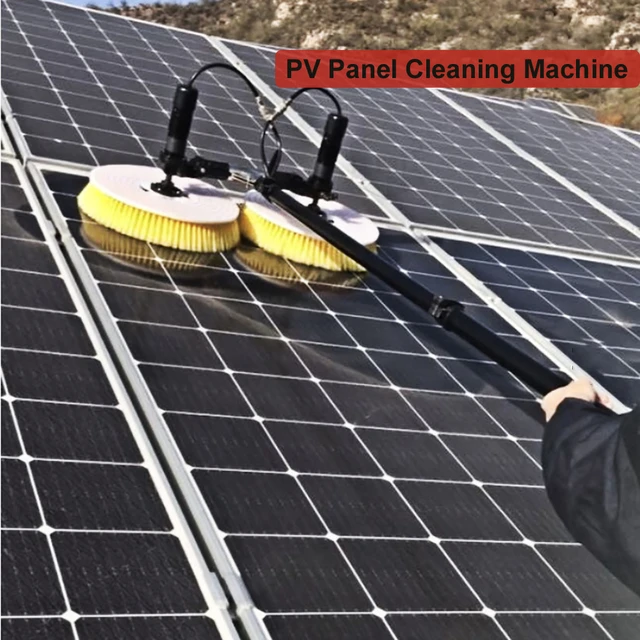 La migliore spazzola rotante per la pulizia del pannello solare elettrico  per il pannello solare - AliExpress