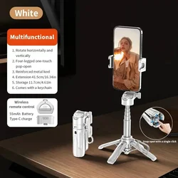 Portable 3 - in - 1 Mini Tripod with Remote Control (WHITE)