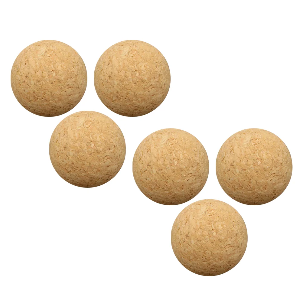 

6 Pcs Table Soccer Foosball Accessory Wear-resistant Kids Football Profession Professional Cork Balls Replaceable Child