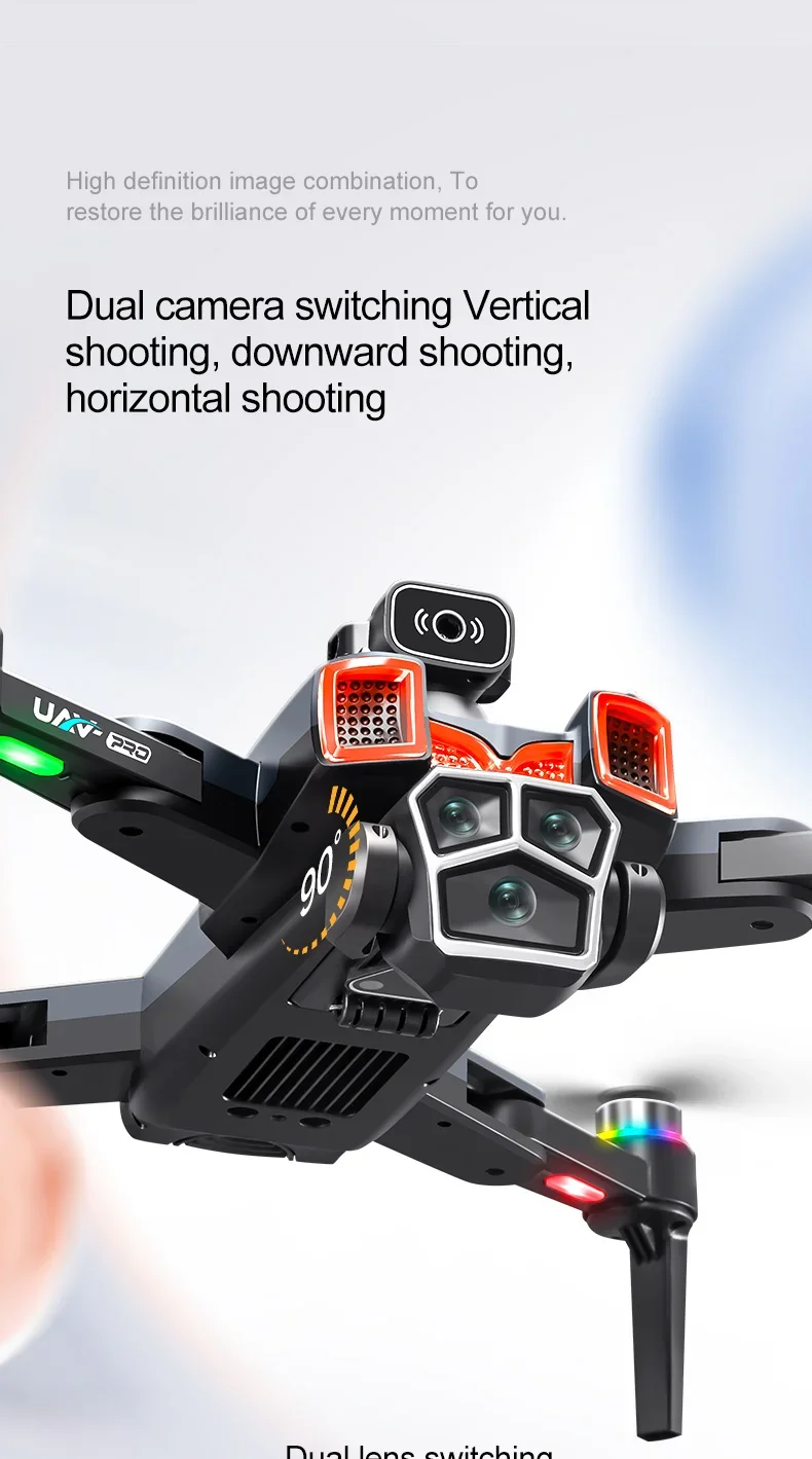 Genuine Drone A19 Pro 8K Professional HD Dual Camera Photography Brushless Foldable Quadcopter 5G GPS RC Distance Drones Toys