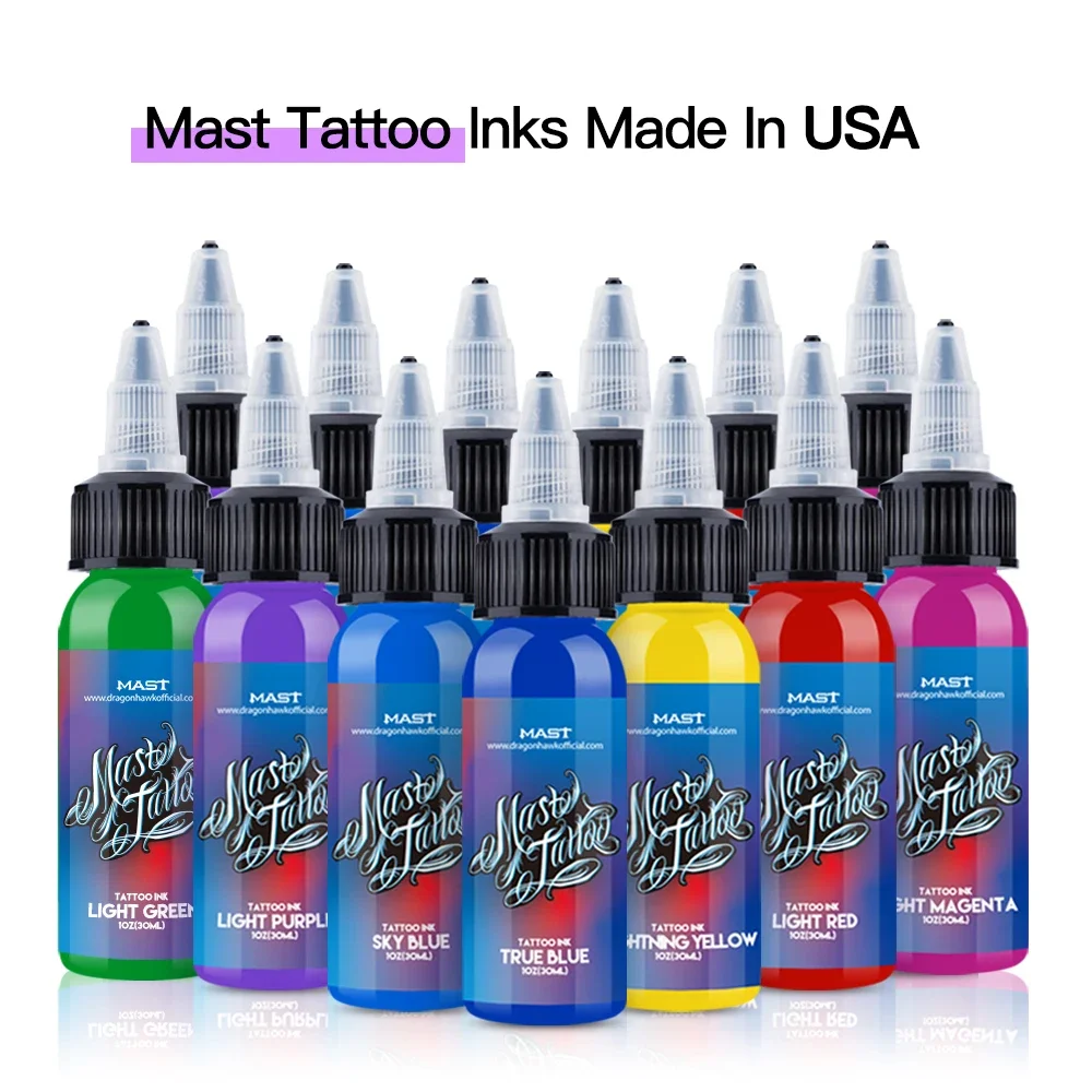 Mast Color Artist Ink For Tattoo and Permanent Makeup Bottles Ink Multicolored Tattoo Inks Pigment 1OZ 30ML