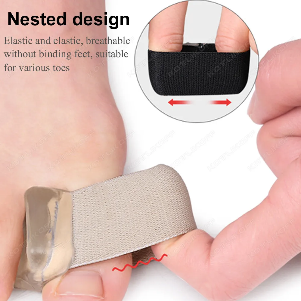 Gel Toe Separator Hallux Valgus Bunion Corrector Straightener Feet Bone Thumb Adjuster Correction Spacer Foot Care Tool 1 Pair