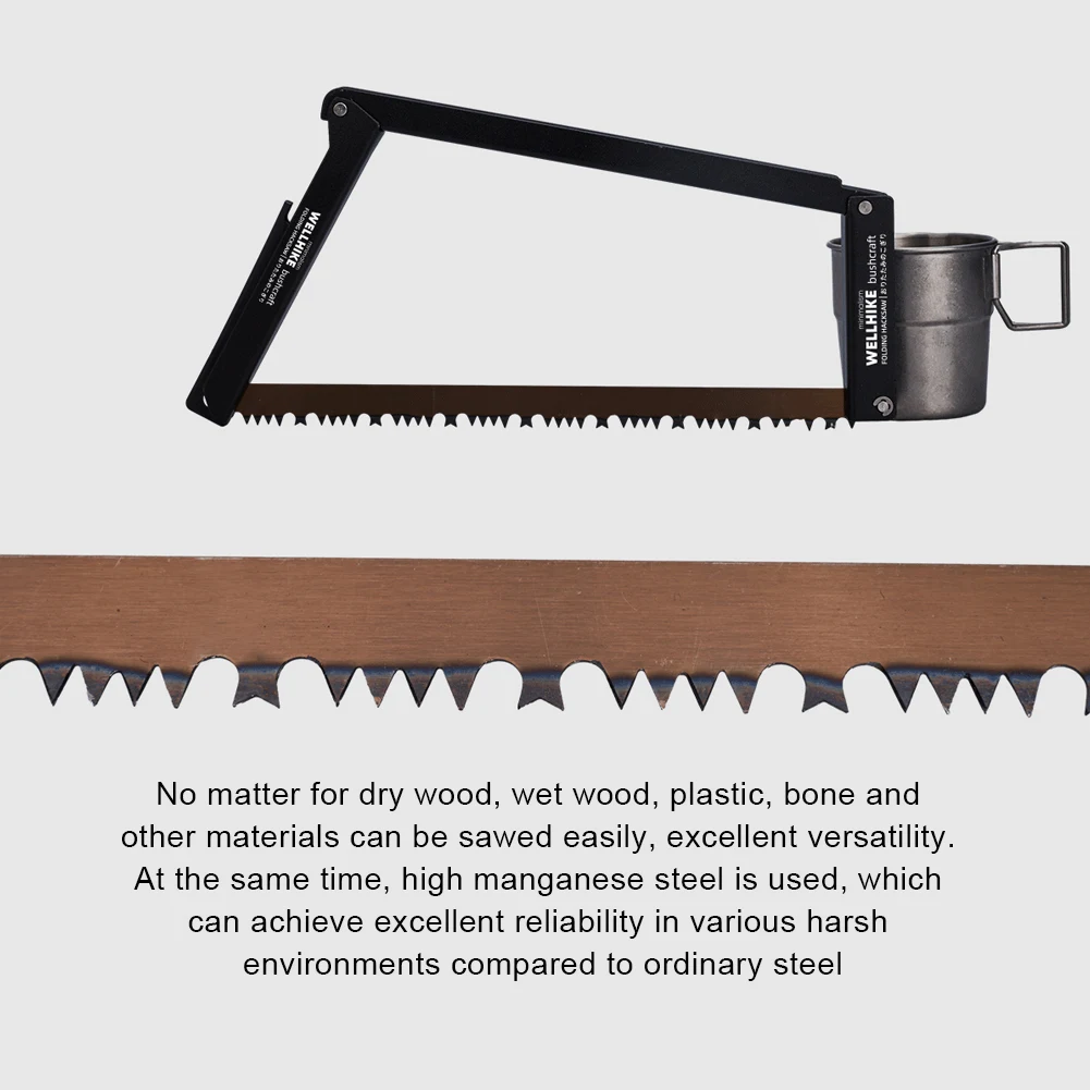 Folding Saw with Storage Bag Cutting Tree Hand Saw Aluminum Alloy Multifunctional Handsaw Outdoor Hiking Survival Tools 5