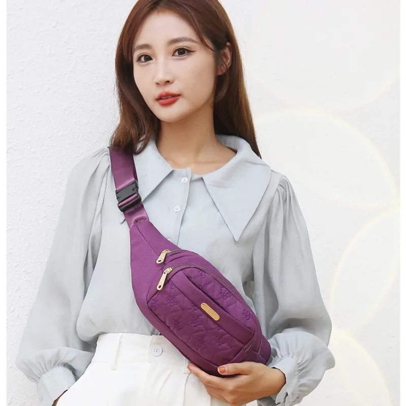 

Waist Bag Women Sports Mobile Phone Bag Women's Waterproof Running Messenger Business Cashier Wallet Large-capacity Chest Bag
