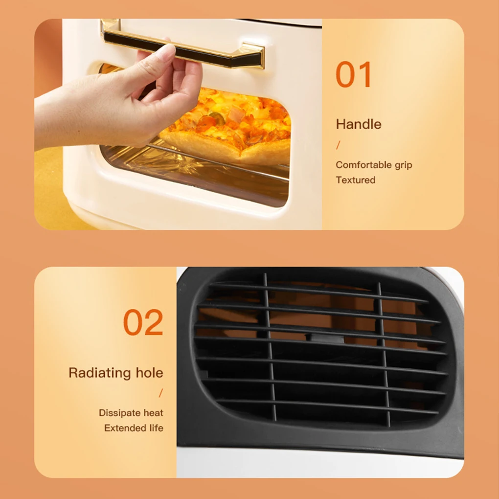 Smart Air Fryer Oven With 15 L Capacity Visual Window Touch Function Panel Versatile Cooking with Easy Clean-Up Anti Dry Burning 5