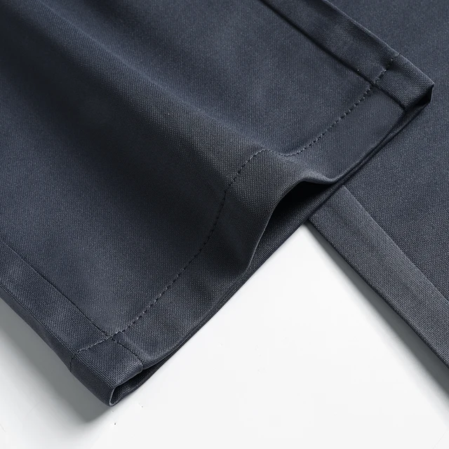 Pantalon d'été pour hommes, fin, droit, extensible, décontracté, sans Trace, sans repassage, tissu soyeux et frais, 29-42 6