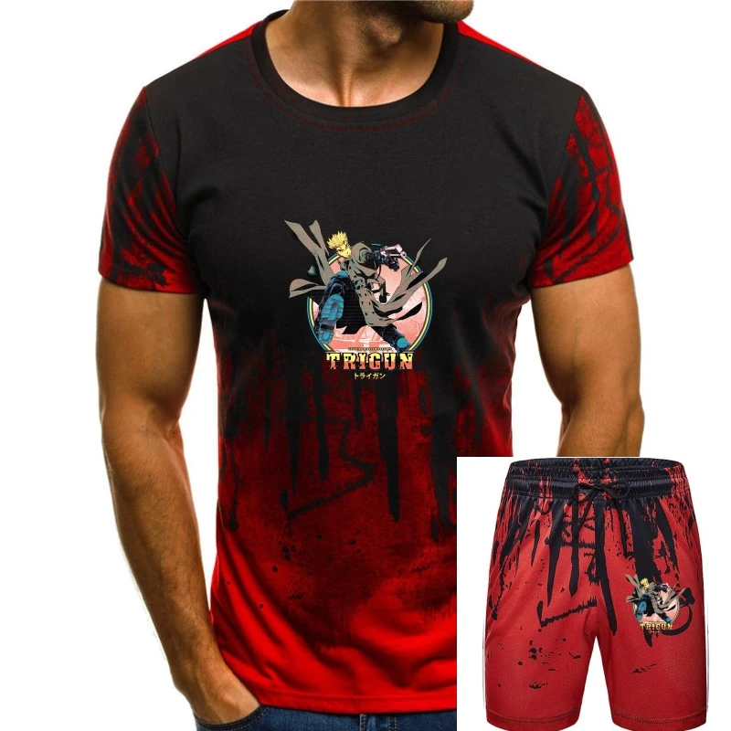 

Мужская футболка с коротким рукавом, футболка Trigun, женская футболка