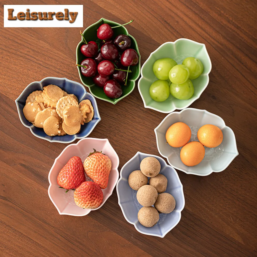 Creative Crabapple Dragon Pattern Fruit Dishes Handmade Plates for Food Household Hospitality Dishes Tea Ceremony Decoration